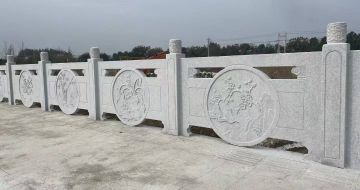 滁州芝麻白河道栏杆 石材栏杆