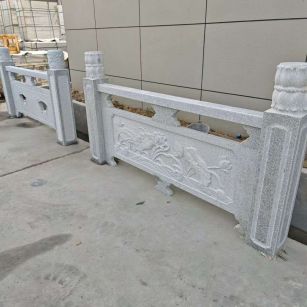 滁州芝麻白河道栏杆 石材栏杆