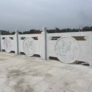 滁州芝麻白河道栏杆 石材栏杆