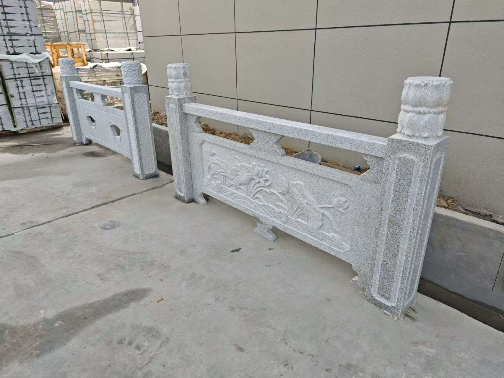 滁州芝麻白河道栏杆 石材栏杆