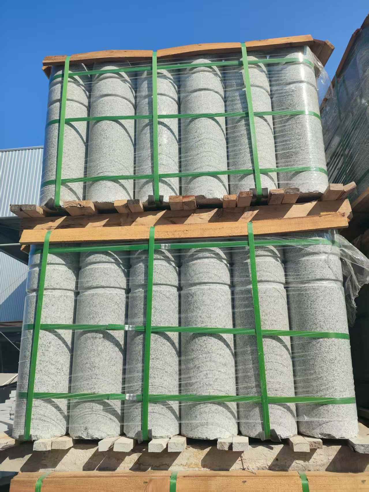 滁州挡车柱芝麻白 挡车石