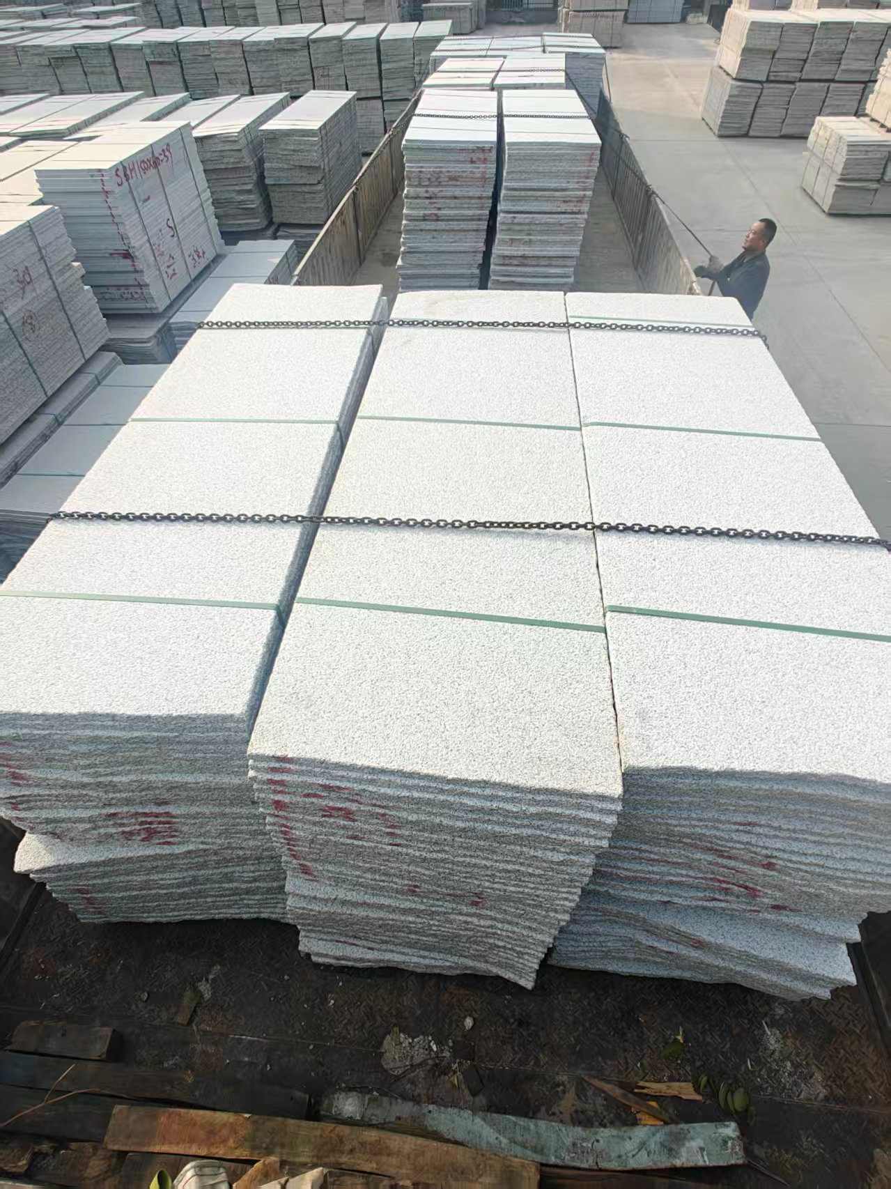 滁州芝麻白毛板，石材毛板