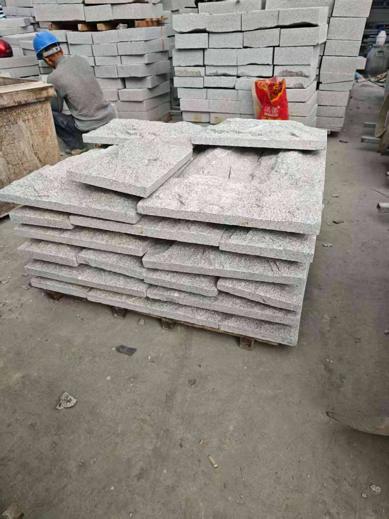 滁州芝麻白蘑菇石，自然面