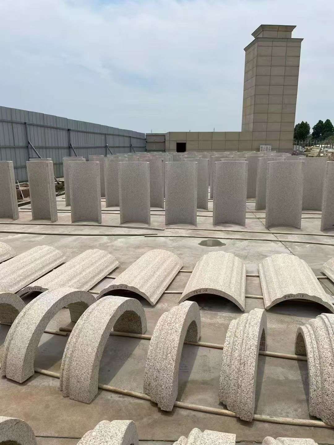 滁州黄金麻别墅柱皮 异形 线条定制